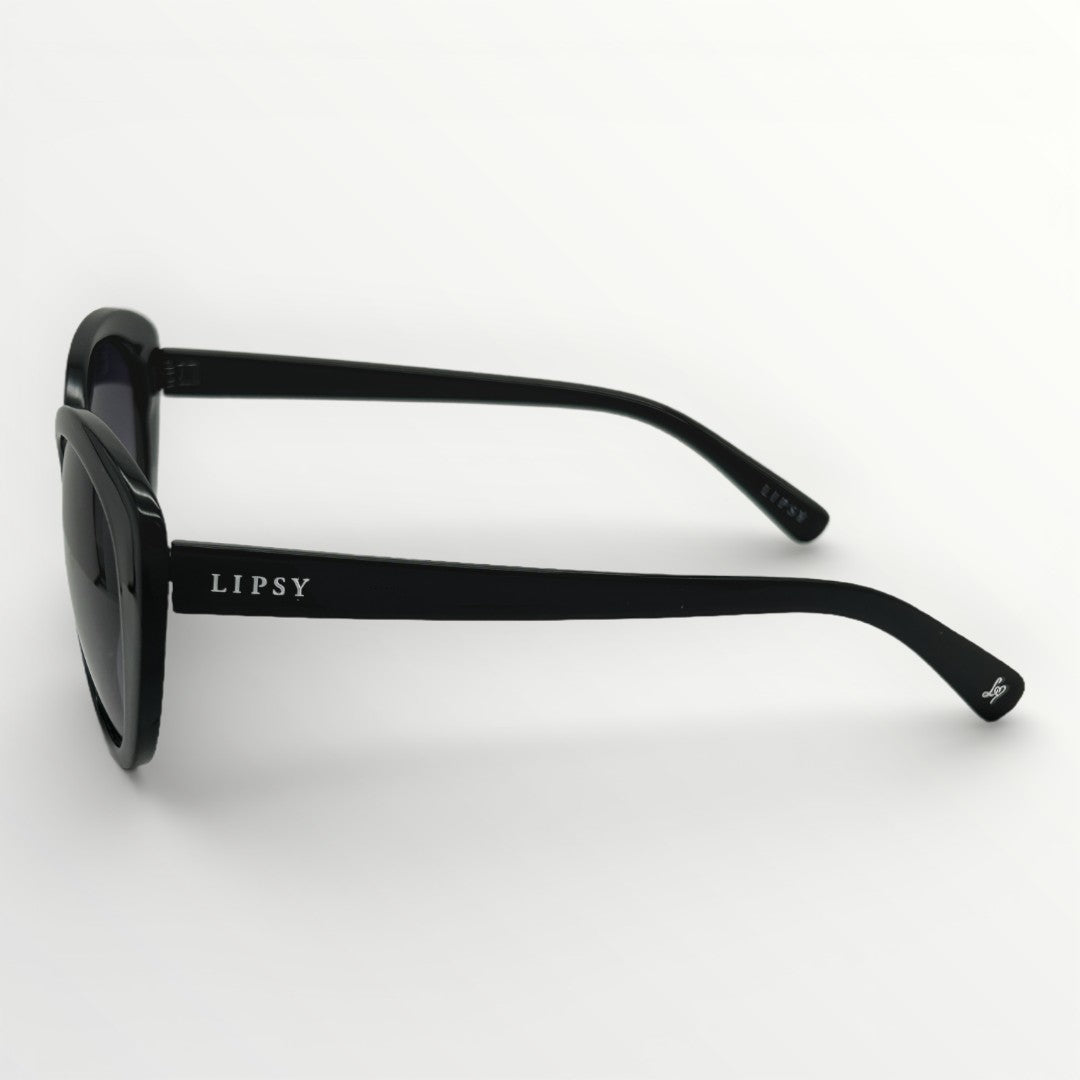 Sunglasses with a metallic frame on a white background