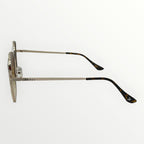 Sunglasses with tortoiseshell arms on a white background