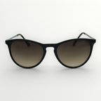 Black sunglasses with gradient lenses on a white background
