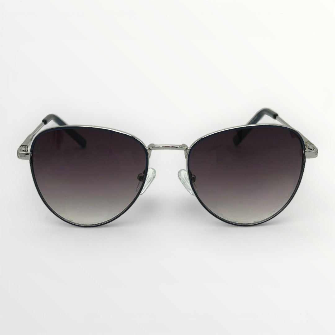 Sunglasses with gradient lenses on a white background