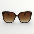 Patterned sunglasses with brown lenses