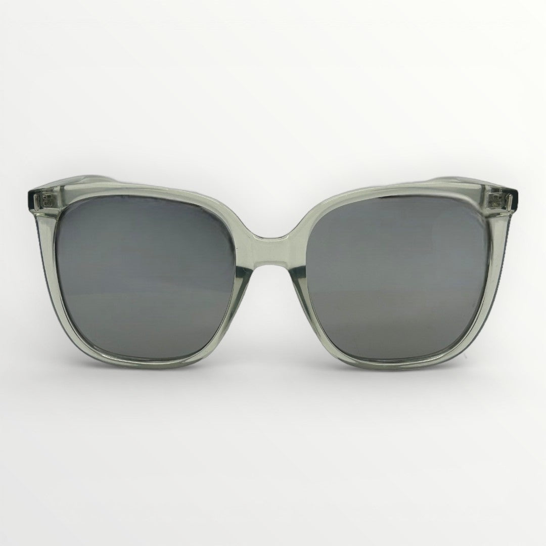 Grey sunglasses with dark lenses