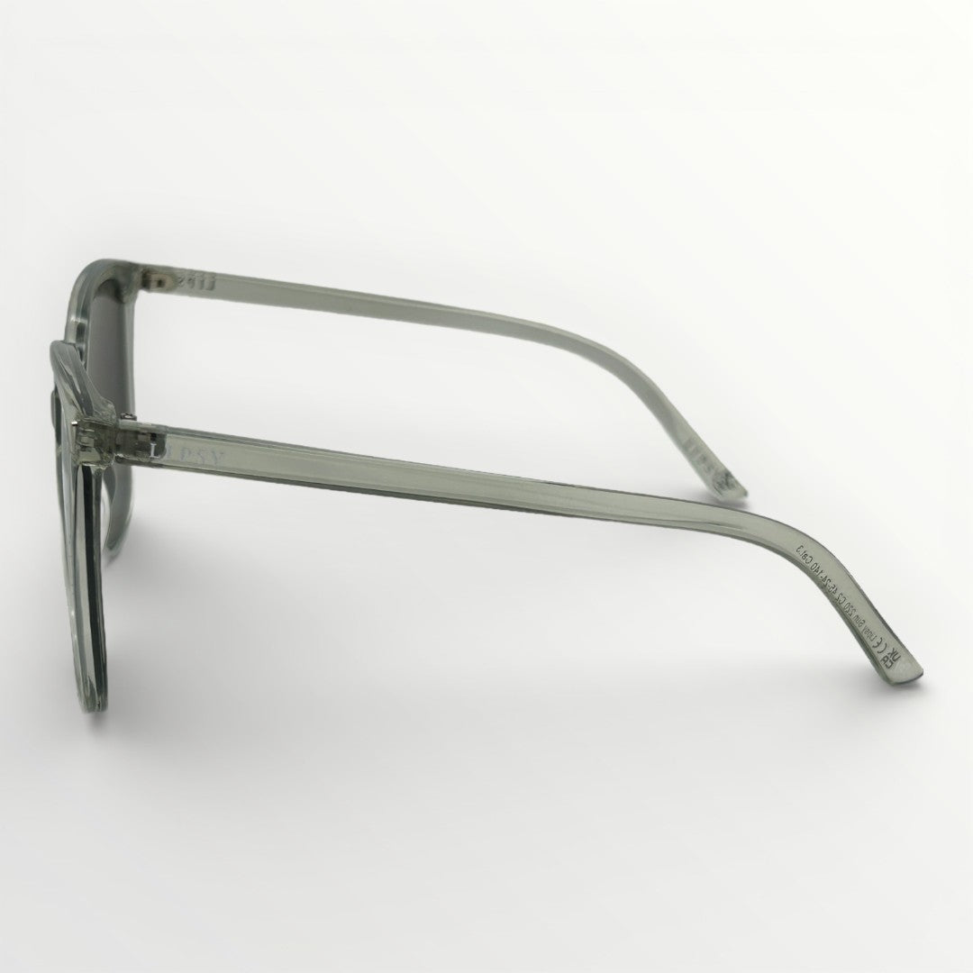 Grey sunglasses with dark lenses