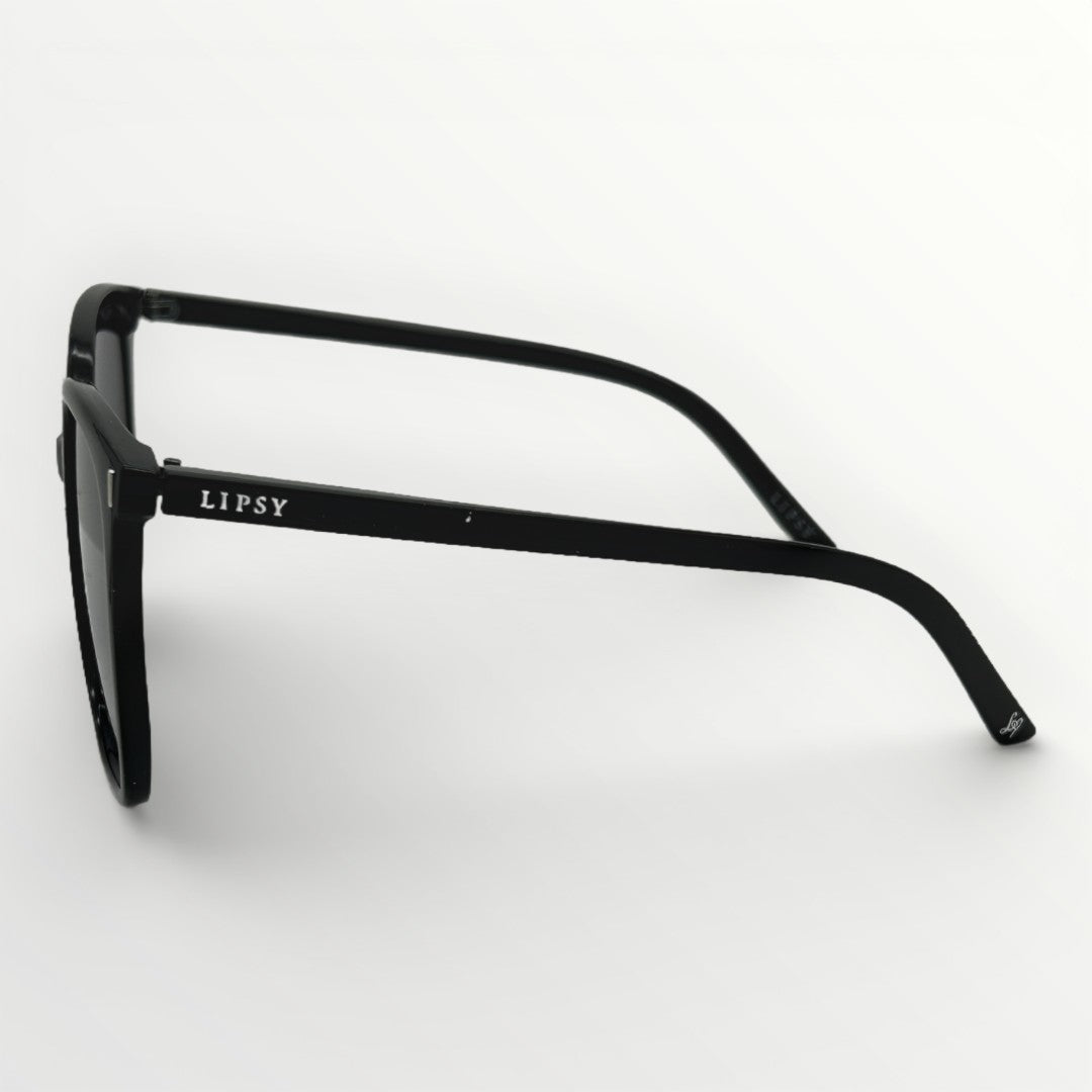 Black sunglasses with black lenses