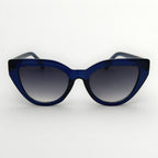 Dark blue sunglasses with black lenses