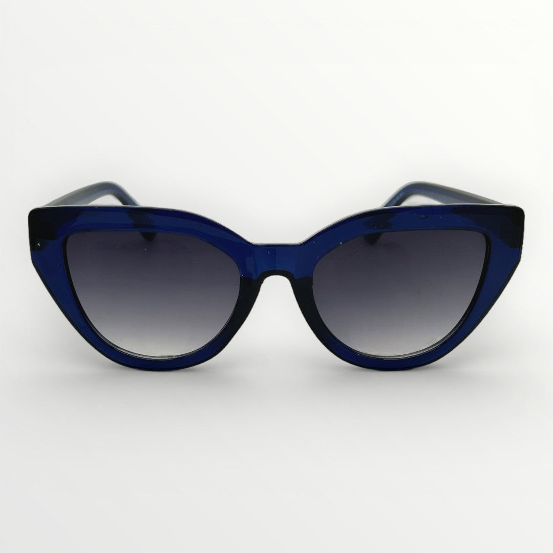 Dark blue sunglasses with black lenses