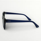 Dark blue sunglasses with black lenses