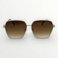 Metal sunglasses with brown lenses