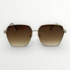Metal sunglasses with brown lenses