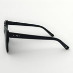 Black sunglasses with 'Lipsy' branding on a white background