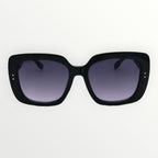 Black sunglasses with gradient lenses on a white background