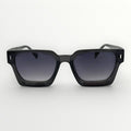 Black sunglasses with gradient lenses on a white background