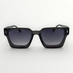 Black sunglasses with gradient lenses on a white background