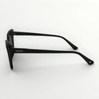 Black sunglasses with 'Lipsy' branding on a white background