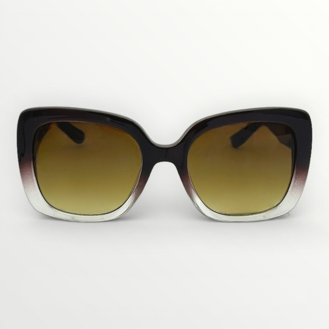 Sunglasses with a gradient design on a white background