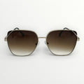 Metal sunglasses with brown lenses