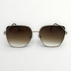 Metal sunglasses with brown lenses