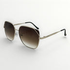 Metal sunglasses with brown lenses