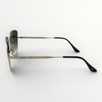 Metal sunglasses with brown lenses