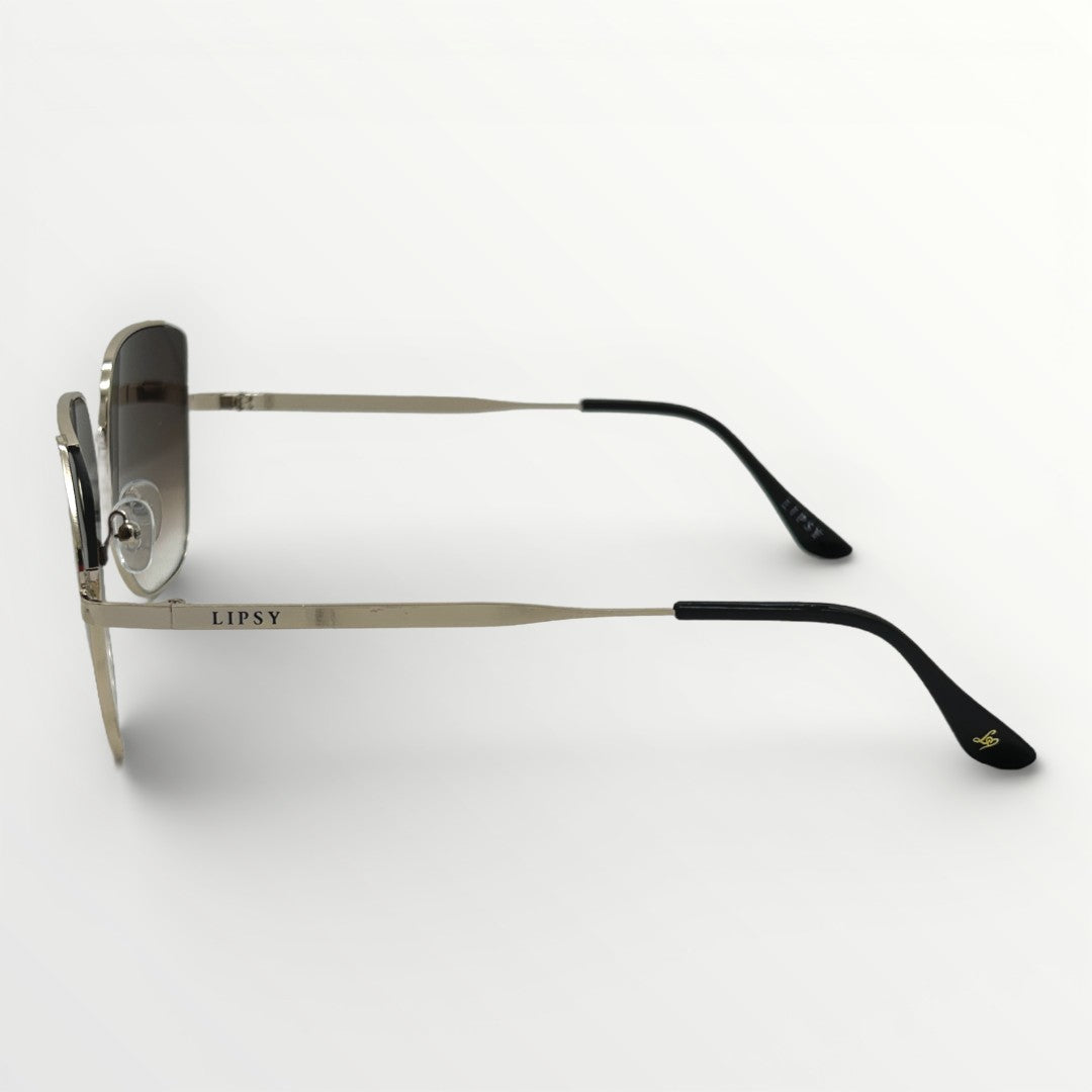 Metal sunglasses with brown lenses