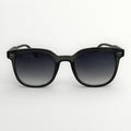 Black sunglasses with gradient lenses on a white background