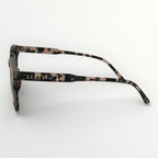 Leopard print sunglasses with 'Lipsy' branding on a white background