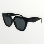 Black sunglasses with a white background