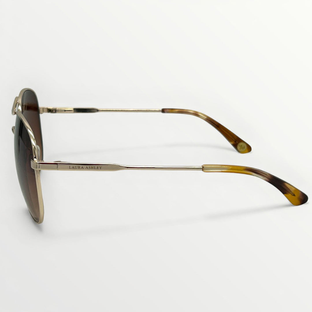 Sunglasses with tortoiseshell arms on a white background