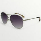 Sunglasses with gradient lenses on a white background