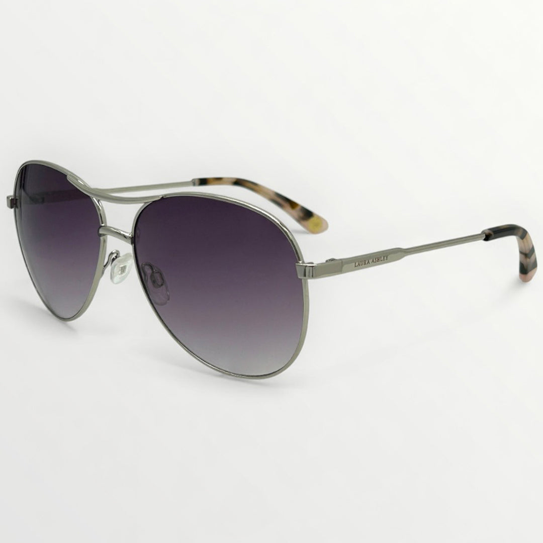 Sunglasses with gradient lenses on a white background