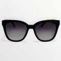 Black sunglasses with gradient lenses on a white background
