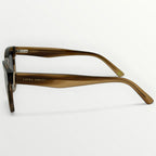 Brown sunglasses with 'Laura Ashley' branding on a white background