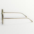 Gold-framed sunglasses on a white background