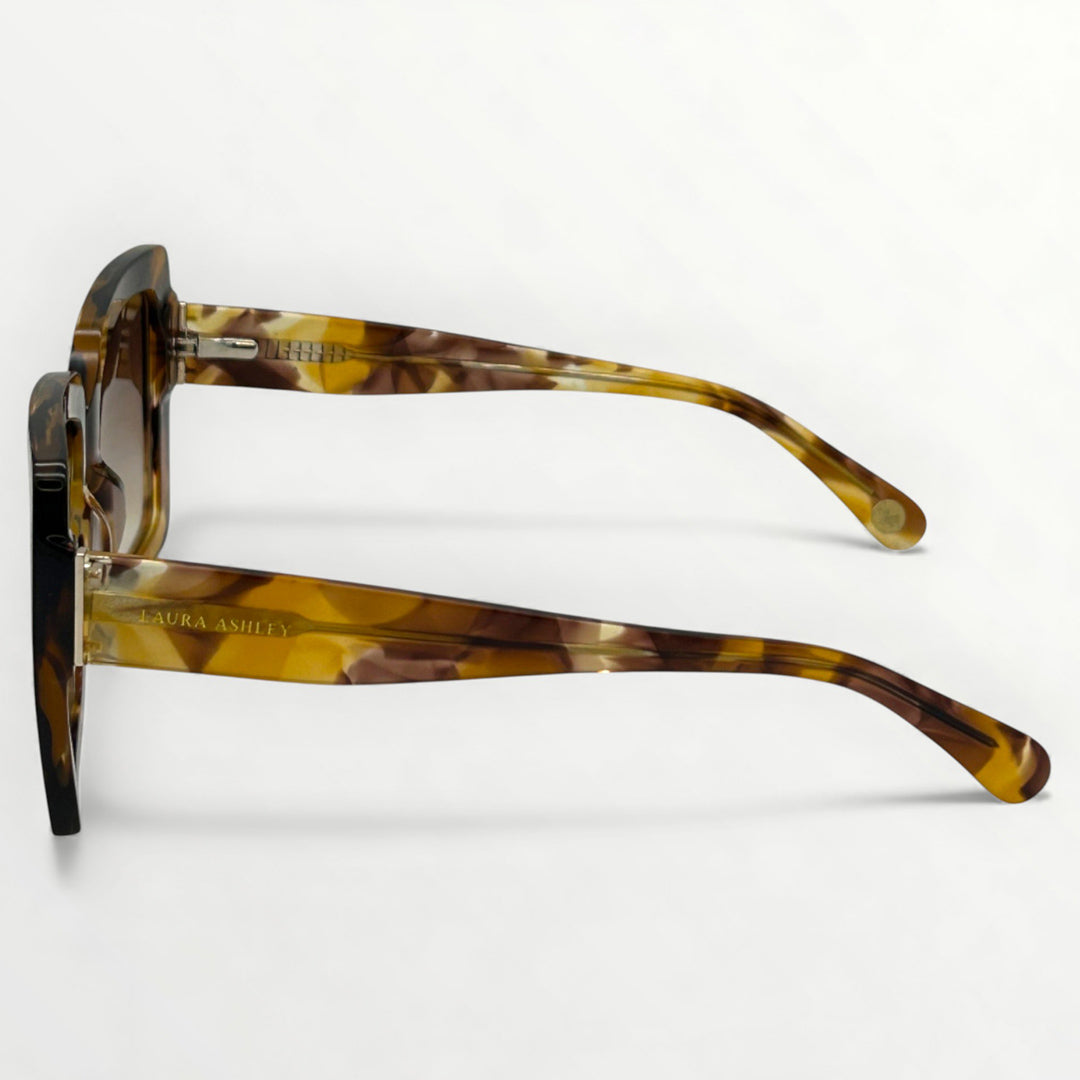 Tortoiseshell sunglasses on a white background