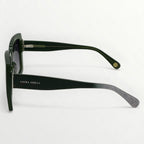 Black sunglasses with 'Laura Ashley' branding on a white background