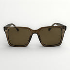 Brown sunglasses on a white background