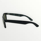 Black sunglasses on a white background