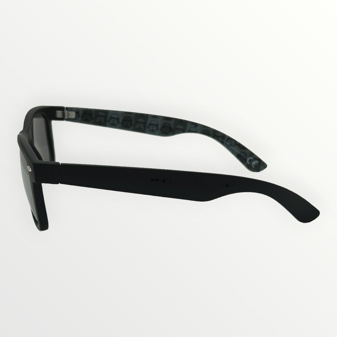 Black sunglasses on a white background