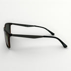 Black sunglasses on a white background