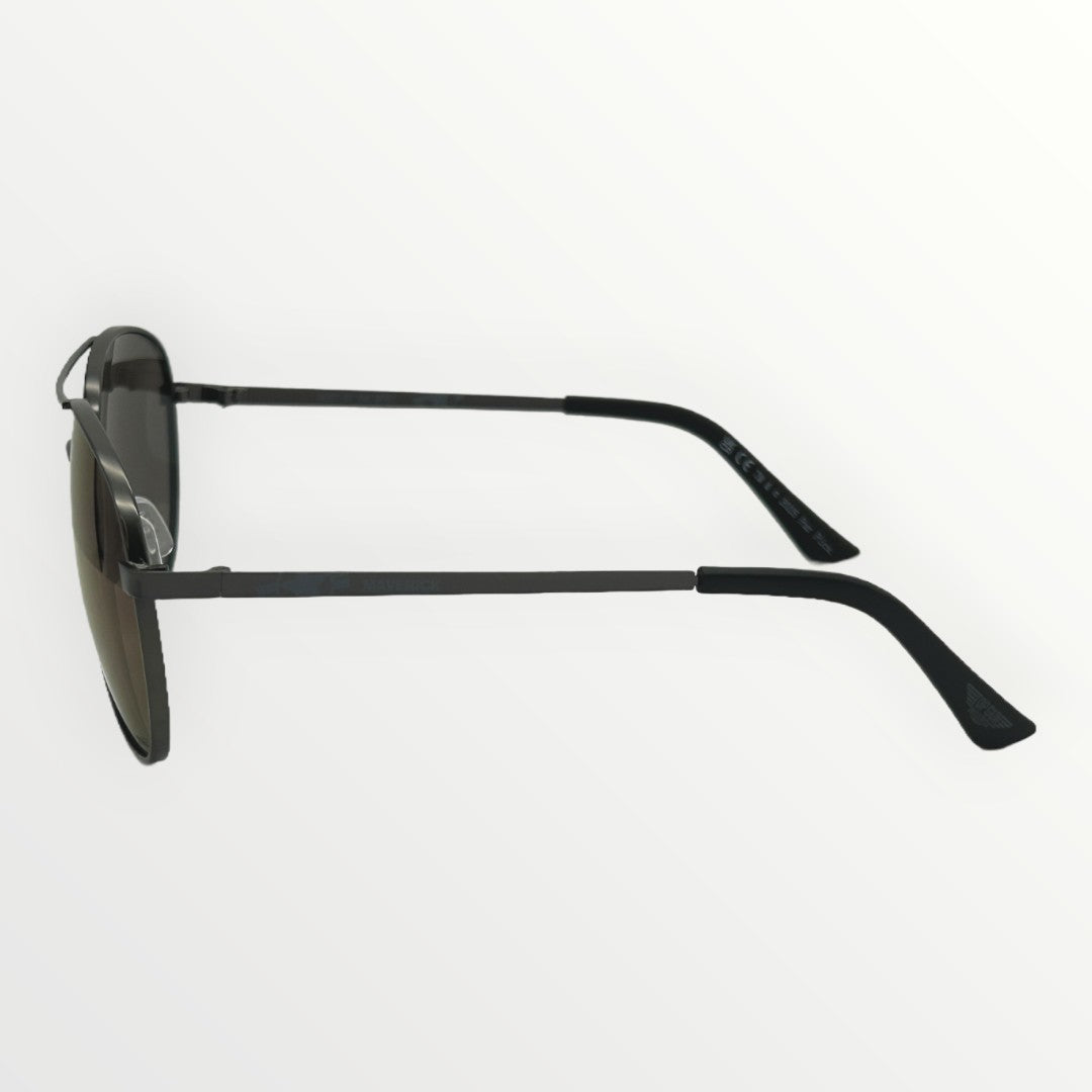 Black sunglasses on a white background