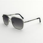 Sunglasses with gradient lenses on a white background