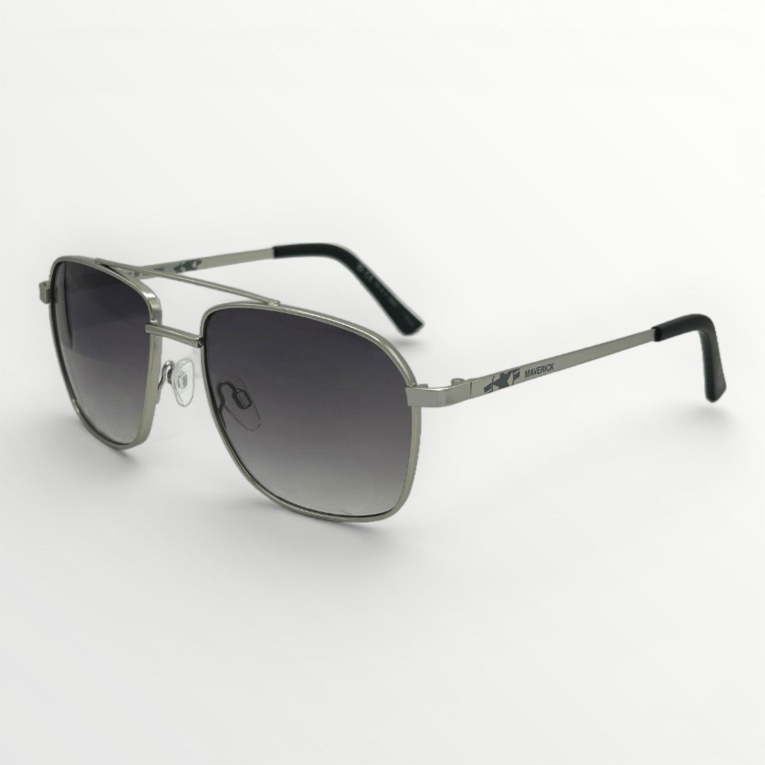 Sunglasses with gradient lenses on a white background